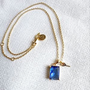 The Giving Key Gold Sapphire Strength Necklace